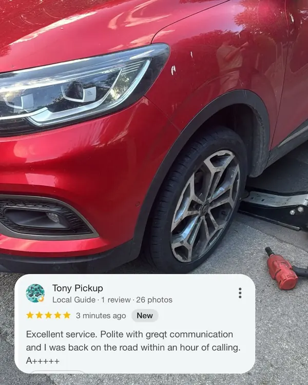 Renault Kadjar tyre replaced, with the customer review